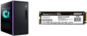 Alienware Gaming Desktop PC Alienware Aurora Intel Core Ultra 7 265KF 32GB 1TB SSD GeForce RTX 5070 Windows 11 Home - DACT1250-7254BLK-PUS Team Group NV5000 M.2 2280 2TB PCIe 4.0 x4 with NVMe Internal Solid State Drive (SSD) TM8FGM002T0C101 Alienware Gaming Desktop PC Alienware Aurora Intel Core Ultra 7 265KF 32GB 1TB SSD GeForce RTX 5070 Windows 11 Home - DACT1250-7254BLK-PUS Team Group NV5000 M.2 2280 2TB PCIe 4.0 x4 with NVMe Internal Solid State Drive (SSD) TM8FGM002T0C101