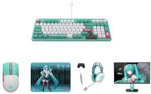 ASUS TUF Gaming K3 Gen II Hatsune Miku Edition Optical-Mechanical RGB Keyboard with IP57 Waterproof and Dust Resistance ASUS TUF Gaming Mini Wireless Mouse Hatsune Miku Edition ASUS TUF Gaming P1 Hatsune Miku Edition 360x260mm Gaming Mouse ASUS TUF Gaming K3 Gen II Hatsune Miku Edition Optical-Mechanical RGB Keyboard with IP57 Waterproof and Dust Resistance ASUS TUF Gaming Mini Wireless Mouse Hatsune Miku Edition ASUS TUF Gaming P1 Hatsune Miku Edition 360x260mm Gaming Mouse