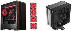 SAMA Z60 Black Genuine Walnut Wood PC Case, ATX Mid Tower, Pre-Installed 4x 140mm ARGB PWM Fans, Supports 360mm Radiator on Top, Type-C Port, Supports E-ATX/ATX/M-ATX/ITX, Full Tower Computer Case and SAMA A40E CPU Air Cooler, 240W TDP, Single Tower with Direct-Touch Heat Pipes, 120mm PWM Fan, Brushed Metal Top, AM5/AM4 & LGA 1851/1700 Compatible, Quiet Performance, Silver SAMA Z60 Black Genuine Walnut Wood PC Case, ATX Mid Tower, Pre-Installed 4x 140mm ARGB PWM Fans, Supports 360mm Radiator on Top, Type-C Port, Supports E-ATX/ATX/M-ATX/ITX, Full Tower Computer Case and SAMA A40E CPU Air Cooler, 240W TDP, Single Tower with Direct-Touch Heat Pipes, 120mm PWM Fan, Brushed Metal Top, AM5/AM4 & LGA 1851/1700 Compatible, Quiet Performance, Silver