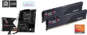 MSI PRO B850-S WIFI6E AM5 AMD B850 SATA 6Gb/s 5G Network Wi-Fi6E DDR5 Motherboard G.SKILL Flare X5 Series AMD EXPO 32GB (2 x 16GB) 288-Pin PC RAM DDR5 6000 Desktop Memory Model F5-6000J3636F16GX2-FX5 MSI PRO B850-S WIFI6E AM5 AMD B850 SATA 6Gb/s 5G Network Wi-Fi6E DDR5 Motherboard G.SKILL Flare X5 Series AMD EXPO 32GB (2 x 16GB) 288-Pin PC RAM DDR5 6000 Desktop Memory Model F5-6000J3636F16GX2-FX5