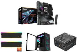 GIGABYTE Z890 AORUS MASTER Ultra Core (Series 2) LGA 1851, ATX, DDR5, 5x M.2, PCIe 5.0, Thunderbolt 4, WIFI7, 10GbE LAN, EZ-Latch V-COLOR Manta XSky DDR5 32GB (2x16GB) 6000MHz CL30 SK Hynix IC RGB Gaming Desktop Memory Module Black, for AMD GIGABYTE Z890 AORUS MASTER Ultra Core (Series 2) LGA 1851, ATX, DDR5, 5x M.2, PCIe 5.0, Thunderbolt 4, WIFI7, 10GbE LAN, EZ-Latch V-COLOR Manta XSky DDR5 32GB (2x16GB) 6000MHz CL30 SK Hynix IC RGB Gaming Desktop Memory Module Black, for AMD