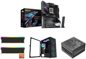 GIGABYTE Z890 AORUS MASTER Ultra Core (Series 2) LGA 1851, ATX, DDR5, 5x M.2, PCIe 5.0, Thunderbolt 4, WIFI7, 10GbE LAN, EZ-Latch V-COLOR Manta XSky DDR5 32GB (2x16GB) 6000MHz CL30 SK Hynix IC RGB Gaming Desktop Memory Module Black, for AMD GIGABYTE Z890 AORUS MASTER Ultra Core (Series 2) LGA 1851, ATX, DDR5, 5x M.2, PCIe 5.0, Thunderbolt 4, WIFI7, 10GbE LAN, EZ-Latch V-COLOR Manta XSky DDR5 32GB (2x16GB) 6000MHz CL30 SK Hynix IC RGB Gaming Desktop Memory Module Black, for AMD