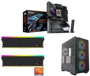GIGABYTE Z890 AORUS MASTER Ultra Core (Series 2) LGA 1851, ATX, DDR5, 5x M.2, PCIe 5.0, Thunderbolt 4, WIFI7, 10GbE LAN, EZ-Latch V-COLOR Manta XSky DDR5 32GB (2x16GB) 6000MHz CL30 SK Hynix IC RGB Gaming Desktop Memory Module Black, for AMD GIGABYTE Z890 AORUS MASTER Ultra Core (Series 2) LGA 1851, ATX, DDR5, 5x M.2, PCIe 5.0, Thunderbolt 4, WIFI7, 10GbE LAN, EZ-Latch V-COLOR Manta XSky DDR5 32GB (2x16GB) 6000MHz CL30 SK Hynix IC RGB Gaming Desktop Memory Module Black, for AMD