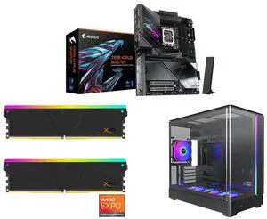 GIGABYTE Z890 AORUS MASTER Ultra Core (Series 2) LGA 1851, ATX, DDR5, 5x M.2, PCIe 5.0, Thunderbolt 4, WIFI7, 10GbE LAN, EZ-Latch V-COLOR Manta XSky DDR5 32GB (2x16GB) 6000MHz CL30 SK Hynix IC RGB Gaming Desktop Memory Module Black, for AMD GIGABYTE Z890 AORUS MASTER Ultra Core (Series 2) LGA 1851, ATX, DDR5, 5x M.2, PCIe 5.0, Thunderbolt 4, WIFI7, 10GbE LAN, EZ-Latch V-COLOR Manta XSky DDR5 32GB (2x16GB) 6000MHz CL30 SK Hynix IC RGB Gaming Desktop Memory Module Black, for AMD