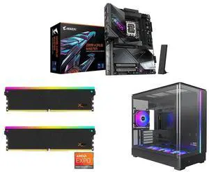 GIGABYTE Z890 AORUS MASTER Ultra Core (Series 2) LGA 1851, ATX, DDR5, 5x M.2, PCIe 5.0, Thunderbolt 4, WIFI7, 10GbE LAN, EZ-Latch V-COLOR Manta XSky DDR5 32GB (2x16GB) 6400MHz CL32 1.4V SK Hynix IC RGB Gaming Desktop Upgrade Memory Module B GIGABYTE Z890 AORUS MASTER Ultra Core (Series 2) LGA 1851, ATX, DDR5, 5x M.2, PCIe 5.0, Thunderbolt 4, WIFI7, 10GbE LAN, EZ-Latch V-COLOR Manta XSky DDR5 32GB (2x16GB) 6400MHz CL32 1.4V SK Hynix IC RGB Gaming Desktop Upgrade Memory Module B