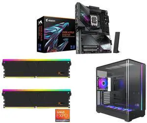 GIGABYTE Z890 AORUS MASTER Ultra Core (Series 2) LGA 1851, ATX, DDR5, 5x M.2, PCIe 5.0, Thunderbolt 4, WIFI7, 10GbE LAN, EZ-Latch V-COLOR Manta XSky DDR5 32GB (2x16GB) 6000MHz CL30 SK Hynix IC RGB Gaming Desktop Memory Module Black, for AMD GIGABYTE Z890 AORUS MASTER Ultra Core (Series 2) LGA 1851, ATX, DDR5, 5x M.2, PCIe 5.0, Thunderbolt 4, WIFI7, 10GbE LAN, EZ-Latch V-COLOR Manta XSky DDR5 32GB (2x16GB) 6000MHz CL30 SK Hynix IC RGB Gaming Desktop Memory Module Black, for AMD