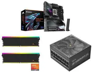 GIGABYTE Z890 AORUS MASTER Ultra Core (Series 2) LGA 1851, ATX, DDR5, 5x M.2, PCIe 5.0, Thunderbolt 4, WIFI7, 10GbE LAN, EZ-Latch V-COLOR Manta XSky DDR5 32GB (2x16GB) 6400MHz CL32 1.4V SK Hynix IC RGB Gaming Desktop Upgrade Memory Module B GIGABYTE Z890 AORUS MASTER Ultra Core (Series 2) LGA 1851, ATX, DDR5, 5x M.2, PCIe 5.0, Thunderbolt 4, WIFI7, 10GbE LAN, EZ-Latch V-COLOR Manta XSky DDR5 32GB (2x16GB) 6400MHz CL32 1.4V SK Hynix IC RGB Gaming Desktop Upgrade Memory Module B