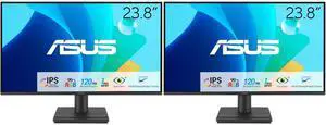 2 x ASUS 24'' (23.8" viewable) Full HD 120Hz IPS with Adaptive-Sync 1ms Low Blue Light, Flicker Free, Computer Monitor with phone accessory slot stand for both Work and Gaming VA249HG 2 x ASUS 24'' (23.8" viewable) Full HD 120Hz IPS with Adaptive-Sync 1ms Low Blue Light, Flicker Free, Computer Monitor with phone accessory slot stand for both Work and Gaming VA249HG