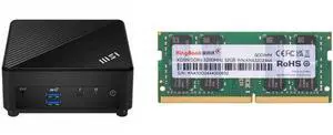 MSI Cubi 5 12M-086BUS Intel Core i3-1215U WIFI 6E Dual LAN,4xUSB 3.2 Barebone Systems - Mini-PC,Single Unit - Memory and Storage Sold Separately Kingbank 32GB 260-Pin DDR4 SO-DIMM DDR4 3200 (PC4 25600) Laptop Memory Model KBN32G3200 MSI Cubi 5 12M-086BUS Intel Core i3-1215U WIFI 6E Dual LAN,4xUSB 3.2 Barebone Systems - Mini-PC,Single Unit - Memory and Storage Sold Separately Kingbank 32GB 260-Pin DDR4 SO-DIMM DDR4 3200 (PC4 25600) Laptop Memory Model KBN32G3200