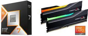 AMD Ryzen 7 9800X3D - Ryzen 7 9000 Series Zen 5 8-Core 5.2 GHz - Socket AM5 120W - AMD Radeon Graphics Desktop Processor - 100-100001084WOF G.SKILL Trident Z5 Neo RGB Series AMD EXPO 32GB (2 x 16GB) 288-Pin PC RAM DDR5 6000 (PC5 48000) Desk AMD Ryzen 7 9800X3D - Ryzen 7 9000 Series Zen 5 8-Core 5.2 GHz - Socket AM5 120W - AMD Radeon Graphics Desktop Processor - 100-100001084WOF G.SKILL Trident Z5 Neo RGB Series AMD EXPO 32GB (2 x 16GB) 288-Pin PC RAM DDR5 6000 (PC5 48000) Desk