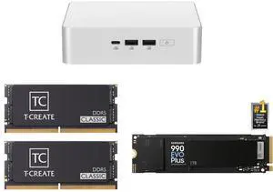 ASUS NUC 15 Pro+ Barebone Mini PC with Intel Core Ultra 7 255H CPU, 2x DDR5 SO-Dimm Slots, Dual Storage Design, Thunderbolt™ 4, Wi-Fi 7, Aluminum Chassis - Memory and Storage Sold Separately Team T-CREATE CLASSIC 32GB (2 x 16GB) 262-Pin D ASUS NUC 15 Pro+ Barebone Mini PC with Intel Core Ultra 7 255H CPU, 2x DDR5 SO-Dimm Slots, Dual Storage Design, Thunderbolt™ 4, Wi-Fi 7, Aluminum Chassis - Memory and Storage Sold Separately Team T-CREATE CLASSIC 32GB (2 x 16GB) 262-Pin D