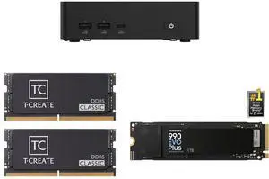 ASUS NUC 16 Pro Mini PC RNUC16GDKU76000U Barebone Systems with Intel Core Ultra 7 356H CPU ,2 Intel 2.5G LAN and Wi-Fi 7.Bluetooth 6.0,US cord, Single Unit - Memory and Storage Sold Separately Team T-CREATE CLASSIC 32GB (2 x 16GB) 262-Pin D ASUS NUC 16 Pro Mini PC RNUC16GDKU76000U Barebone Systems with Intel Core Ultra 7 356H CPU ,2 Intel 2.5G LAN and Wi-Fi 7.Bluetooth 6.0,US cord, Single Unit - Memory and Storage Sold Separately Team T-CREATE CLASSIC 32GB (2 x 16GB) 262-Pin D