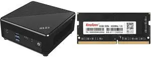 MSI Cubi N ADL Ultrasmall PC, Intel Pentium N200, WiFi AC9462, BT 5, Duel LAN, ThunderBOLT Type C, Black, Non-OS (ADL-019BUS) KingSpec 16GB 260-Pin DDR4 SO-DIMM 3200 (PC4 25600) 16G Laptop Ram Memory Model For Notebook MSI Cubi N ADL Ultrasmall PC, Intel Pentium N200, WiFi AC9462, BT 5, Duel LAN, ThunderBOLT Type C, Black, Non-OS (ADL-019BUS) KingSpec 16GB 260-Pin DDR4 SO-DIMM 3200 (PC4 25600) 16G Laptop Ram Memory Model For Notebook