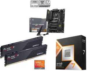 MSI MAG X870 TOMAHAWK WIFI AM5 ATX Gaming Motherboard, 4x SATA 6Gb/s, AMD Wi-Fi 7,USB 4.0 G.SKILL Flare X5 32GB (2 x 16GB) 288-Pin PC RAM DDR5 6000 (PC5 48000) Desktop Memory Model F5-6000J3038F16GX2-FX5 AMD Ryzen 7 9800X3D - Ryzen 7 9000 S MSI MAG X870 TOMAHAWK WIFI AM5 ATX Gaming Motherboard, 4x SATA 6Gb/s, AMD Wi-Fi 7,USB 4.0 G.SKILL Flare X5 32GB (2 x 16GB) 288-Pin PC RAM DDR5 6000 (PC5 48000) Desktop Memory Model F5-6000J3038F16GX2-FX5 AMD Ryzen 7 9800X3D - Ryzen 7 9000 S