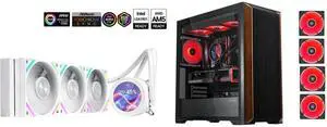 SAMA Q70 White CPU Liquid Cooler, 360MM Liquid Water AIO CPU Cooler with 2.8" LCD Display, Magnetic Detachable, XT120 Modular Fans LCP Blade, Bonus Stands, 115X, 2011, 1200, 1700, AM4, AM5 AIO Cooler and SAMA Z60 Black Genuine Walnut Wood PC Case, ATX Mid Tower, Pre-Installed 4x 140mm ARGB PWM Fans, Supports 360mm Radiator on Top, Type-C Port, Supports E-ATX/ATX/M-ATX/ITX, Full Tower Computer Case SAMA Q70 White CPU Liquid Cooler, 360MM Liquid Water AIO CPU Cooler with 2.8" LCD Display, Magnetic Detachable, XT120 Modular Fans LCP Blade, Bonus Stands, 115X, 2011, 1200, 1700, AM4, AM5 AIO Cooler and SAMA Z60 Black Genuine Walnut Wood PC Case, ATX Mid Tower, Pre-Installed 4x 140mm ARGB PWM Fans, Supports 360mm Radiator on Top, Type-C Port, Supports E-ATX/ATX/M-ATX/ITX, Full Tower Computer Case