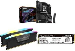 Motherboard Memory SSD Combo - GIGABYTE X870E AORUS ELITE WIFI7 Bundle with Corsair CMH32GX5M2E6000C36 and Team Group TM8FGM002T0C101 Motherboard Memory SSD Combo - GIGABYTE X870E AORUS ELITE WIFI7 Bundle with Corsair CMH32GX5M2E6000C36 and Team Group TM8FGM002T0C101