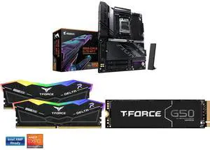 Motherboard Memory SSD Combo - GIGABYTE B850 AORUS ELITE WF7 Bundle with Team Group FF3D516G6000HC38ADC01 and Team Group TM8FFE512G0C129 Motherboard Memory SSD Combo - GIGABYTE B850 AORUS ELITE WF7 Bundle with Team Group FF3D516G6000HC38ADC01 and Team Group TM8FFE512G0C129