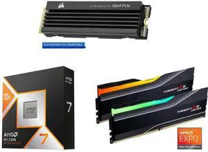 Corsair MP600 PRO LPX M.2 2280 1TB PCI-Express 4.0 x4, NVMe 1.4 3D Internal Solid State Drive Up to 7100 MB/sec (SSD) CSSD-F1000GBMP600PLP, Optimized for PS5 AMD Ryzen 7 9800X3D - Ryzen 7 9000 Series Zen 5 8-Core 5.2 GHz - Socket AM5 120W - Corsair MP600 PRO LPX M.2 2280 1TB PCI-Express 4.0 x4, NVMe 1.4 3D Internal Solid State Drive Up to 7100 MB/sec (SSD) CSSD-F1000GBMP600PLP, Optimized for PS5 AMD Ryzen 7 9800X3D - Ryzen 7 9000 Series Zen 5 8-Core 5.2 GHz - Socket AM5 120W -