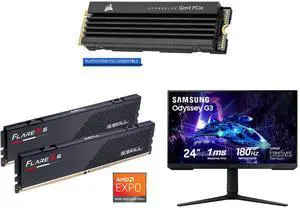 Corsair MP600 PRO LPX M.2 2280 1TB PCI-Express 4.0 x4, NVMe 1.4 3D Internal Solid State Drive Up to 7100 MB/sec (SSD) CSSD-F1000GBMP600PLP, Optimized for PS5 G.SKILL Flare X5 Series AMD EXPO 32GB (2 x 16GB) 288-Pin PC RAM DDR5 6000 Desktop Corsair MP600 PRO LPX M.2 2280 1TB PCI-Express 4.0 x4, NVMe 1.4 3D Internal Solid State Drive Up to 7100 MB/sec (SSD) CSSD-F1000GBMP600PLP, Optimized for PS5 G.SKILL Flare X5 Series AMD EXPO 32GB (2 x 16GB) 288-Pin PC RAM DDR5 6000 Desktop