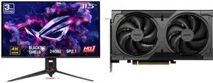 Monitor GPU Combo - ASUS PG32UCDM3 Bundle with MSI RTX 5060 Ti 16G VENTUS 2X OC BLACK PLUS Monitor GPU Combo - ASUS PG32UCDM3 Bundle with MSI RTX 5060 Ti 16G VENTUS 2X OC BLACK PLUS