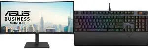 Monitor Gaming Keyboard Combo - ASUS VA34VCPSR Bundle with ASUS XA12 ROG STRIX SCOPE II RX/RXRD/CA/ABS Monitor Gaming Keyboard Combo - ASUS VA34VCPSR Bundle with ASUS XA12 ROG STRIX SCOPE II RX/RXRD/CA/ABS