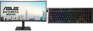 Monitor Gaming Keyboard Combo - ASUS VA34VCPSR Bundle with ASUS X903 STRIX MORPH 96/NW2/CA/ADS Monitor Gaming Keyboard Combo - ASUS VA34VCPSR Bundle with ASUS X903 STRIX MORPH 96/NW2/CA/ADS