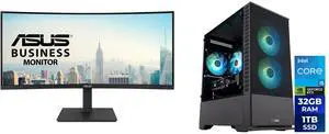 Monitor Desktop Combo - ASUS VA34VCPSR Bundle with ABS C1A45N56R1 Monitor Desktop Combo - ASUS VA34VCPSR Bundle with ABS C1A45N56R1
