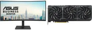 Monitor GPU Combo - ASUS VA34VCPSR Bundle with ASUS PRIME-RTX5080-16G Monitor GPU Combo - ASUS VA34VCPSR Bundle with ASUS PRIME-RTX5080-16G