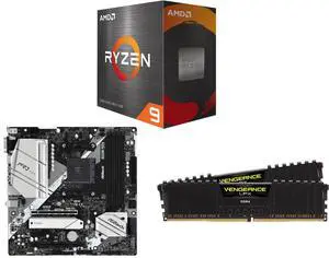 AMD Ryzen 9 5900XT 16-Core 3.3GHz AM4 CPU, ASRock B550M PRO4 Micro ATX Motherboard, CORSAIR Vengeance LPX 32GB (2x16GB) DDR4 3200 RAM AMD Ryzen 9 5900XT 16-Core 3.3GHz AM4 CPU, ASRock B550M PRO4 Micro ATX Motherboard, CORSAIR Vengeance LPX 32GB (2x16GB) DDR4 3200 RAM