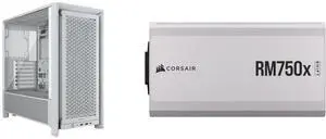 Corsair FRAME 4000D RS White Computer Case CORSAIR RMx Shift White Series, RM750x Shift White, 750 Watt, 80 PLUS GOLD Certified, Fully Modular Power Supply Corsair FRAME 4000D RS White Computer Case CORSAIR RMx Shift White Series, RM750x Shift White, 750 Watt, 80 PLUS GOLD Certified, Fully Modular Power Supply