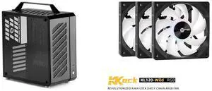 Mechanic Master C34 Compact ATX Case with Carry Handle, Portable Desktop Computer Chassis, Supports 240mm Liquid Cooling & ATX PSU, GPU up to 335mm (Elegant Black) and Mechanic Master KaKaLock Magic Cableless Series KL120 -wild 120mm Fan Cableless PWM aRGB Fan Black 3 Packs Mechanic Master C34 Compact ATX Case with Carry Handle, Portable Desktop Computer Chassis, Supports 240mm Liquid Cooling & ATX PSU, GPU up to 335mm (Elegant Black) and Mechanic Master KaKaLock Magic Cableless Series KL120 -wild 120mm Fan Cableless PWM aRGB Fan Black 3 Packs