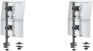 MOUNTUP Dual Monitor Stand, Vertical Monitor Mount for 2 Max 32 inch Stack Screen Monitors, Height Adjustable, Swivel, Tilt Monitor Desk Mount with C Clamp Grommet Base, MU3004 MOUNTUP Dual Monitor Stand, Vertical Monitor Mount for 2 Max 32 inch Stack Screen Monitors, Height Adjustable, Swivel, Tilt Monitor Desk Mount with C Clamp Grommet Base, MU3004