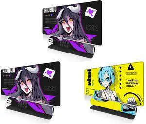 Alpha Fit Anime Gaming Mouse Pad XXL (35.4" x 15.7") - Dark Fantasy Succubus Girl - Large Mouse Pad Extended - Extra Large Gaming Mouse Pads Purple Waifu Style - 02 and Alpha Fit Anime Gaming Mouse Pad XXL (35.4" x 15.7") - Cyberpunk Blue Haired Girl - Large Mouse Pad Extended - Extra Large Gaming Mouse Pads Yellow Caution Style - 07 Alpha Fit Anime Gaming Mouse Pad XXL (35.4" x 15.7") - Dark Fantasy Succubus Girl - Large Mouse Pad Extended - Extra Large Gaming Mouse Pads Purple Waifu Style - 02 and Alpha Fit Anime Gaming Mouse Pad XXL (35.4" x 15.7") - Cyberpunk Blue Haired Girl - Large Mouse Pad Extended - Extra Large Gaming Mouse Pads Yellow Caution Style - 07