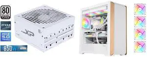SAMA XP 850w ATX Power Supply PSU For Gaming Computer PC Power Supply Unit White - 80 Plus Platinum Gold - ATX 3.0 & PCIe 5.0 Compliant - Fully Modular - Low Noise Intelligent ECO Silent Fan and SAMA Z60 White Genuine Walnut Wood PC Case, ATX Mid Tower, Pre-Installed 4x 140mm ARGB PWM Fans, Supports 360mm Radiator on Top, Type-C Port, Supports E-ATX/ATX/M-ATX/ITX, Gaming Case SAMA XP 850w ATX Power Supply PSU For Gaming Computer PC Power Supply Unit White - 80 Plus Platinum Gold - ATX 3.0 & PCIe 5.0 Compliant - Fully Modular - Low Noise Intelligent ECO Silent Fan and SAMA Z60 White Genuine Walnut Wood PC Case, ATX Mid Tower, Pre-Installed 4x 140mm ARGB PWM Fans, Supports 360mm Radiator on Top, Type-C Port, Supports E-ATX/ATX/M-ATX/ITX, Gaming Case