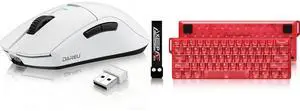 DAREU A950GM Wireless Gaming Mouse: 60g, 26K DPI PAW3395 Sensor, 2.4G/BT/Wired, Fast Charge, 5 Programmable Buttons. DAREU COOL60 Keyboard: Hall Effect, SOCD, 0.01mm Actuation, 8000 Hz, Hot-swap, RGB Backlit DAREU A950GM Wireless Gaming Mouse: 60g, 26K DPI PAW3395 Sensor, 2.4G/BT/Wired, Fast Charge, 5 Programmable Buttons. DAREU COOL60 Keyboard: Hall Effect, SOCD, 0.01mm Actuation, 8000 Hz, Hot-swap, RGB Backlit