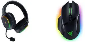 Razer Barracuda X Chroma Wireless Multi-Platform Gaming Headset Razer Basilisk V3 Pro Wireless Gaming Mouse, Customizable RGB, HyperScroll Tilt Wheel, 30K DPI Optical Sensor, PC Razer Barracuda X Chroma Wireless Multi-Platform Gaming Headset Razer Basilisk V3 Pro Wireless Gaming Mouse, Customizable RGB, HyperScroll Tilt Wheel, 30K DPI Optical Sensor, PC