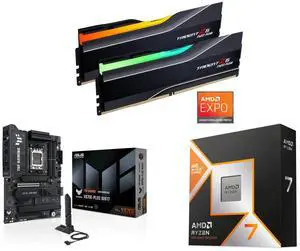 G.SKILL Trident Z5 Neo RGB Series 64GB (2 x 32GB) DDR5 6000 + ASUS TUF GAMING X870E-PLUS WIFI7 AM5 + AMD Ryzen 7 9800X3D 8-Core 5.2 GHz