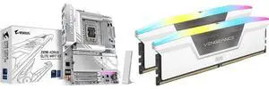 GIGABYTE Z890 AORUS ELITE WIFI7 ICE Ultra Core LGA 1851 ATX DDR5 4x M.2 PCIe 5.0 Thunderbolt 4 WIFI7 2.5GbE LAN EZ-Latch CORSAIR Vengeance RGB 32GB (2x16GB) DDR5 6000 Desktop Memory Model CMH32GX5M2E6000C36W GIGABYTE Z890 AORUS ELITE WIFI7 ICE Ultra Core LGA 1851 ATX DDR5 4x M.2 PCIe 5.0 Thunderbolt 4 WIFI7 2.5GbE LAN EZ-Latch CORSAIR Vengeance RGB 32GB (2x16GB) DDR5 6000 Desktop Memory Model CMH32GX5M2E6000C36W