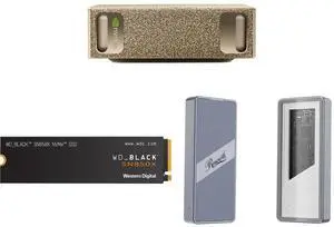 NVIDIA DGX Spark - NVIDIA GB10 Grace Blackwell Superchip, 128GB LPDDR5x, 4TB NVME.M2 SSD WD_BLACK 2TB SN850X NVMe SSD, Gen4 PCIe, M.2 2280, Up to 7,300MB/s, Rosewill 40Gbps M.2 NVMe SSD Enclosure, Cooling Fan, Thunderbolt 3/4/USB4/3.2/2.0 NVIDIA DGX Spark - NVIDIA GB10 Grace Blackwell Superchip, 128GB LPDDR5x, 4TB NVME.M2 SSD WD_BLACK 2TB SN850X NVMe SSD, Gen4 PCIe, M.2 2280, Up to 7,300MB/s, Rosewill 40Gbps M.2 NVMe SSD Enclosure, Cooling Fan, Thunderbolt 3/4/USB4/3.2/2.0