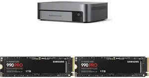 UGREEN NASync DXP480T Plus, Thunderbolt 4 NAS, Intel 10-Core i5 CPU (Up to 4.40 GHz), 8GB DDR5, 4x M.2 PCIe Slots, 1x 10GbE, Diskless, 2x SAMSUNG 990 PRO SSD 1TB, Read Speeds Up to 7,450 MB/s, MZ-V9P1T0B/AM UGREEN NASync DXP480T Plus, Thunderbolt 4 NAS, Intel 10-Core i5 CPU (Up to 4.40 GHz), 8GB DDR5, 4x M.2 PCIe Slots, 1x 10GbE, Diskless, 2x SAMSUNG 990 PRO SSD 1TB, Read Speeds Up to 7,450 MB/s, MZ-V9P1T0B/AM