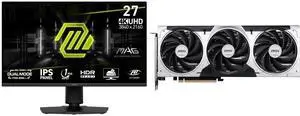 MSI 27" Dual Mode UHD 4K 144Hz Full HD 288Hz IPS Gaming Monitor with Adaptive-Sync, 1ms, HDR400, Adjustable Stand MAG 275UPD E14 & MSI Ventus GeForce RTX 5060 Ti Graphics Card 8G VENTUS 3X OC MSI 27" Dual Mode UHD 4K 144Hz Full HD 288Hz IPS Gaming Monitor with Adaptive-Sync, 1ms, HDR400, Adjustable Stand MAG 275UPD E14 & MSI Ventus GeForce RTX 5060 Ti Graphics Card 8G VENTUS 3X OC