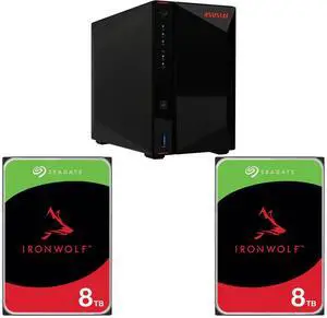 Asustor Nimbustor 2 Gen2 AS5402T 2 Bay NAS, Quad-Core 2.0GHz, Dual 2.5GbE, 4GB DDR4, 4 M.2 SSD Slots (Diskless) + 2 Seagate IronWolf 8TB NAS HDD 7200 RPM 256MB Cache SATA 6Gb/s CMR 3.5" for RAID - ST8000VN004 Asustor Nimbustor 2 Gen2 AS5402T 2 Bay NAS, Quad-Core 2.0GHz, Dual 2.5GbE, 4GB DDR4, 4 M.2 SSD Slots (Diskless) + 2 Seagate IronWolf 8TB NAS HDD 7200 RPM 256MB Cache SATA 6Gb/s CMR 3.5" for RAID - ST8000VN004