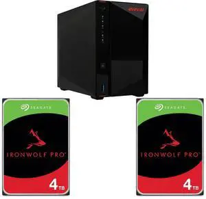 Asustor Nimbustor 2 Gen2 AS5402T 2 Bay NAS, Quad-Core 2.0GHz CPU, Dual 2.5GbE Ports, 4GB DDR4, Four M.2 SSD Slots (Diskless) 2 x Seagate IronWolf Pro ST4000NT001 4TB 7200 RPM 256MB Cache SATA 6.0Gb/s 3.5" Internal Hard Drive Asustor Nimbustor 2 Gen2 AS5402T 2 Bay NAS, Quad-Core 2.0GHz CPU, Dual 2.5GbE Ports, 4GB DDR4, Four M.2 SSD Slots (Diskless) 2 x Seagate IronWolf Pro ST4000NT001 4TB 7200 RPM 256MB Cache SATA 6.0Gb/s 3.5" Internal Hard Drive