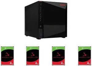 Asustor Nimbustor 4 Gen2 AS5404T 4 Bay NAS, Quad-Core 2.0GHz CPU, Dual 2.5GbE Ports, 4GB DDR4, Four M.2 SSD Slots (Diskless) 4 x Seagate IronWolf Pro ST4000NT001 4TB 7200 RPM 256MB Cache SATA 6.0Gb/s 3.5" Internal Hard Drive Asustor Nimbustor 4 Gen2 AS5404T 4 Bay NAS, Quad-Core 2.0GHz CPU, Dual 2.5GbE Ports, 4GB DDR4, Four M.2 SSD Slots (Diskless) 4 x Seagate IronWolf Pro ST4000NT001 4TB 7200 RPM 256MB Cache SATA 6.0Gb/s 3.5" Internal Hard Drive