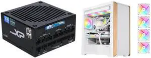 SAMA XP 850w ATX Power Supply PSU For Gaming Computer PC Power Supply Unit - 80 Plus Platinum Gold - ATX 3.0 & PCIe 5.0 Compliant - Fully Modular - Low Noise FDB ECO Silent Fan Japanese Capacitors and SAMA Z60 White Genuine Walnut Wood PC Case, ATX Mid Tower, Pre-Installed 4x 140mm ARGB PWM Fans, Supports 360mm Radiator on Top, Type-C Port, Supports E-ATX/ATX/M-ATX/ITX, Gaming Case SAMA XP 850w ATX Power Supply PSU For Gaming Computer PC Power Supply Unit - 80 Plus Platinum Gold - ATX 3.0 & PCIe 5.0 Compliant - Fully Modular - Low Noise FDB ECO Silent Fan Japanese Capacitors and SAMA Z60 White Genuine Walnut Wood PC Case, ATX Mid Tower, Pre-Installed 4x 140mm ARGB PWM Fans, Supports 360mm Radiator on Top, Type-C Port, Supports E-ATX/ATX/M-ATX/ITX, Gaming Case