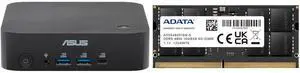 ASUS ExpertCenter PN54-S1-BB5000ETL Mini PC: AMD Ryzen 5 220, Radeon 740M, WiFi 7, USB 4, Dual 2.5G LAN, Toolless Chassis, VESA Mount. Includes ADATA 16GB DDR5 4800 Laptop Memory. ASUS ExpertCenter PN54-S1-BB5000ETL Mini PC: AMD Ryzen 5 220, Radeon 740M, WiFi 7, USB 4, Dual 2.5G LAN, Toolless Chassis, VESA Mount. Includes ADATA 16GB DDR5 4800 Laptop Memory.