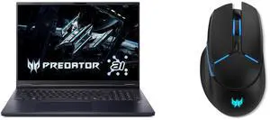 Acer Predator Helios Neo 18 AI - 18" Intel Core Ultra 9 275HX - RTX 5070 Ti GPU - 2.10 GHz - 16GB RAM - 1TB SSD - Win 11 Home - 240Hz IPS (PHN18-72-92Y3) + Cestus 530 Wireless Gaming Mouse, RGB, Adjustable DPI Acer Predator Helios Neo 18 AI - 18" Intel Core Ultra 9 275HX - RTX 5070 Ti GPU - 2.10 GHz - 16GB RAM - 1TB SSD - Win 11 Home - 240Hz IPS (PHN18-72-92Y3) + Cestus 530 Wireless Gaming Mouse, RGB, Adjustable DPI