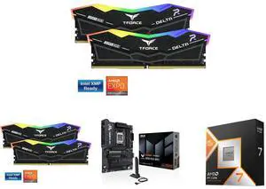 2 x Team Group 16GB (2 x 8GB) DDR5 6000 RAM, ASUS TUF GAMING X870E-PLUS WIFI7 ATX Motherboard, AMD Ryzen 7 9800X3D 8-Core 5.2 GHz Processor, DDR5, PCIe 5.0, WiFi 7, 4 M.2 Slots, Radeon Graphics 2 x Team Group 16GB (2 x 8GB) DDR5 6000 RAM, ASUS TUF GAMING X870E-PLUS WIFI7 ATX Motherboard, AMD Ryzen 7 9800X3D 8-Core 5.2 GHz Processor, DDR5, PCIe 5.0, WiFi 7, 4 M.2 Slots, Radeon Graphics