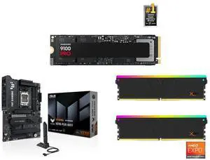 SAMSUNG SSD 9100 PRO 4TB PCIe 5.0x4 M.2 2280, Read Up to 14,800MB/s, Ideal for AI, Gaming, Workstations ASUS TUF GAMING X870E-PLUS WIFI7 AMD X870E ATX Motherboard, DDR5, PCIe 5.0, WiFi 7 V-COLOR Manta XSky DDR5 32GB 6000MHz CL30 RGB Memory SAMSUNG SSD 9100 PRO 4TB PCIe 5.0x4 M.2 2280, Read Up to 14,800MB/s, Ideal for AI, Gaming, Workstations ASUS TUF GAMING X870E-PLUS WIFI7 AMD X870E ATX Motherboard, DDR5, PCIe 5.0, WiFi 7 V-COLOR Manta XSky DDR5 32GB 6000MHz CL30 RGB Memory