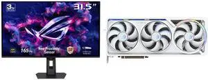 ASUS ROG Strix 32" UHD 4K 165Hz OLED Gaming Monitor, FreeSync & G-Sync, HDR400, 0.03ms, Adjustable Stand XG32UCDS & ASUS ROG Astral GeForce RTX 5090 Graphics Card ROG-ASTRAL-RTX5090-O32G-WHITE ASUS ROG Strix 32" UHD 4K 165Hz OLED Gaming Monitor, FreeSync & G-Sync, HDR400, 0.03ms, Adjustable Stand XG32UCDS & ASUS ROG Astral GeForce RTX 5090 Graphics Card ROG-ASTRAL-RTX5090-O32G-WHITE